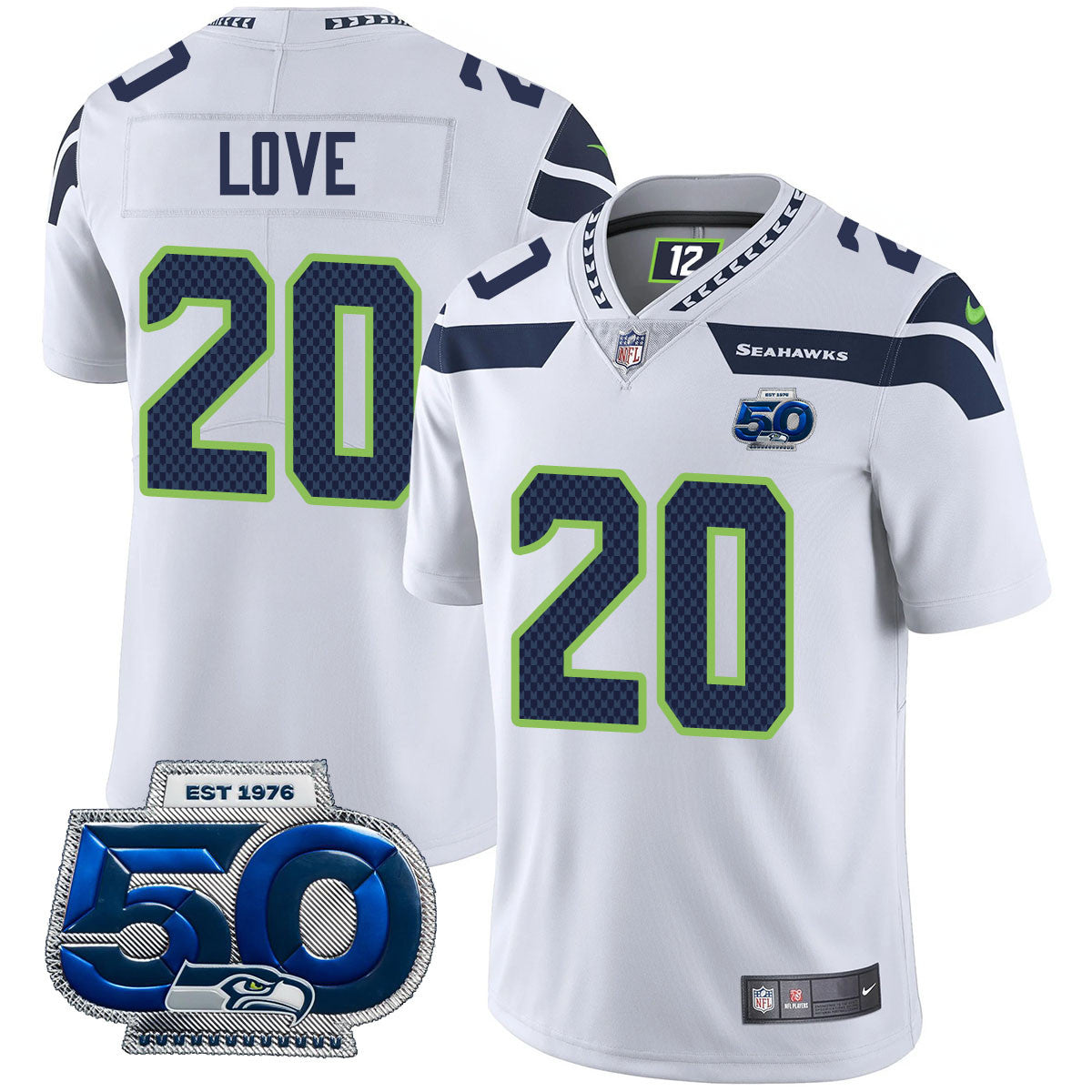 Men's Seattle Seahawks 50th Season Vapor Limited Jersey - All Stitched