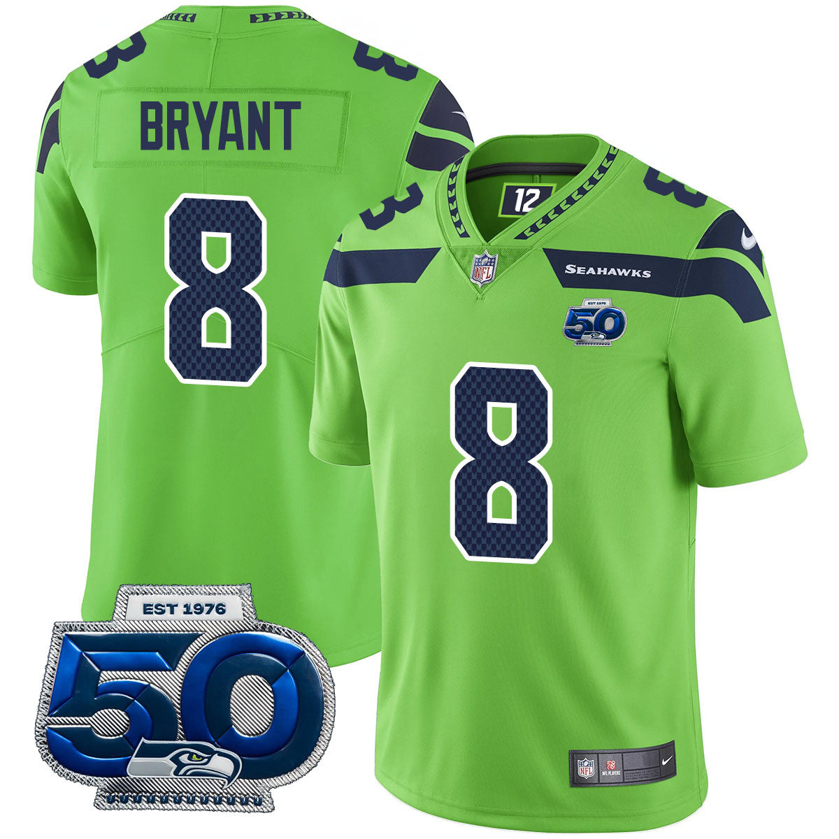 Men's Seattle Seahawks 50th Season Vapor Limited Jersey - All Stitched