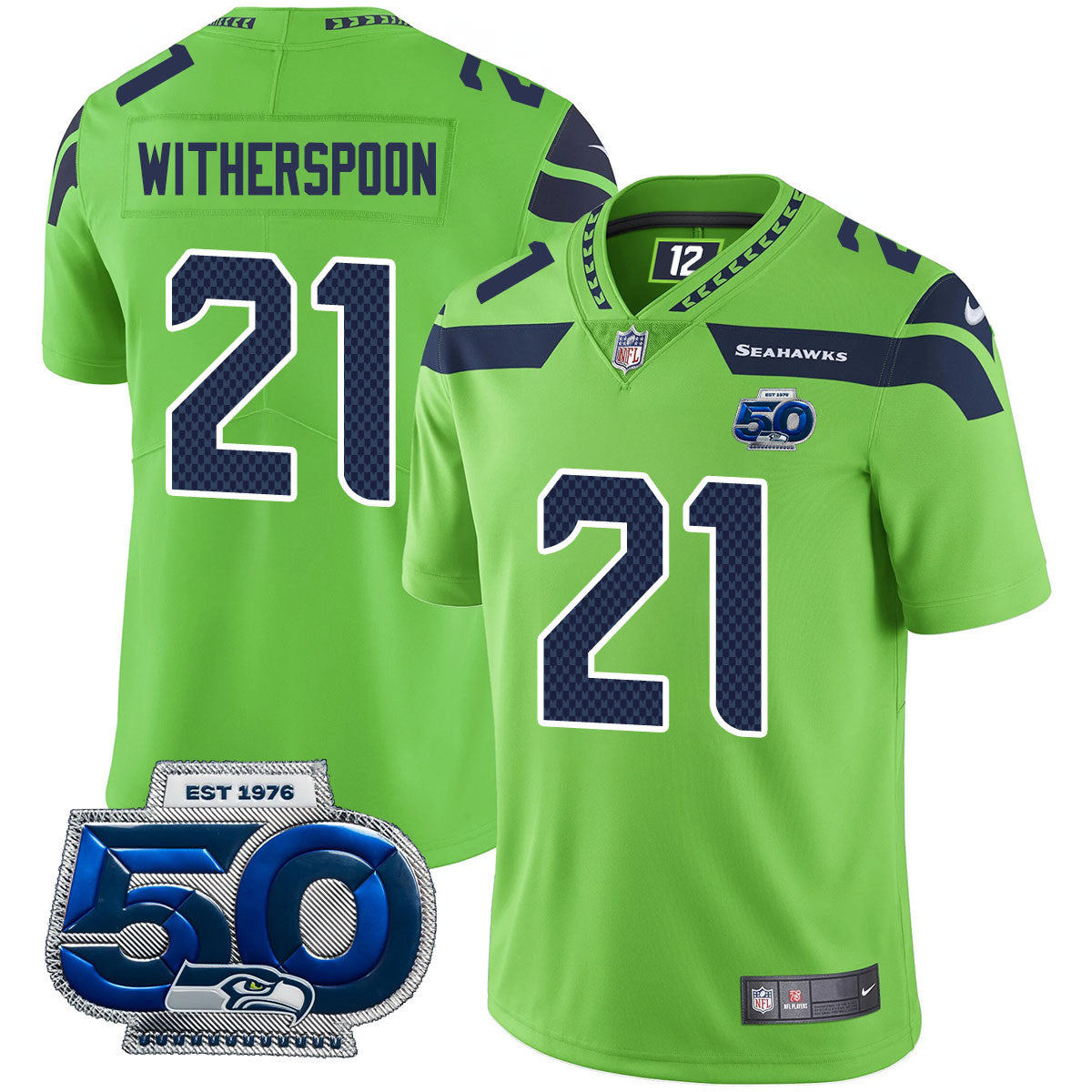 Men's Seattle Seahawks 50th Season Vapor Limited Jersey - All Stitched