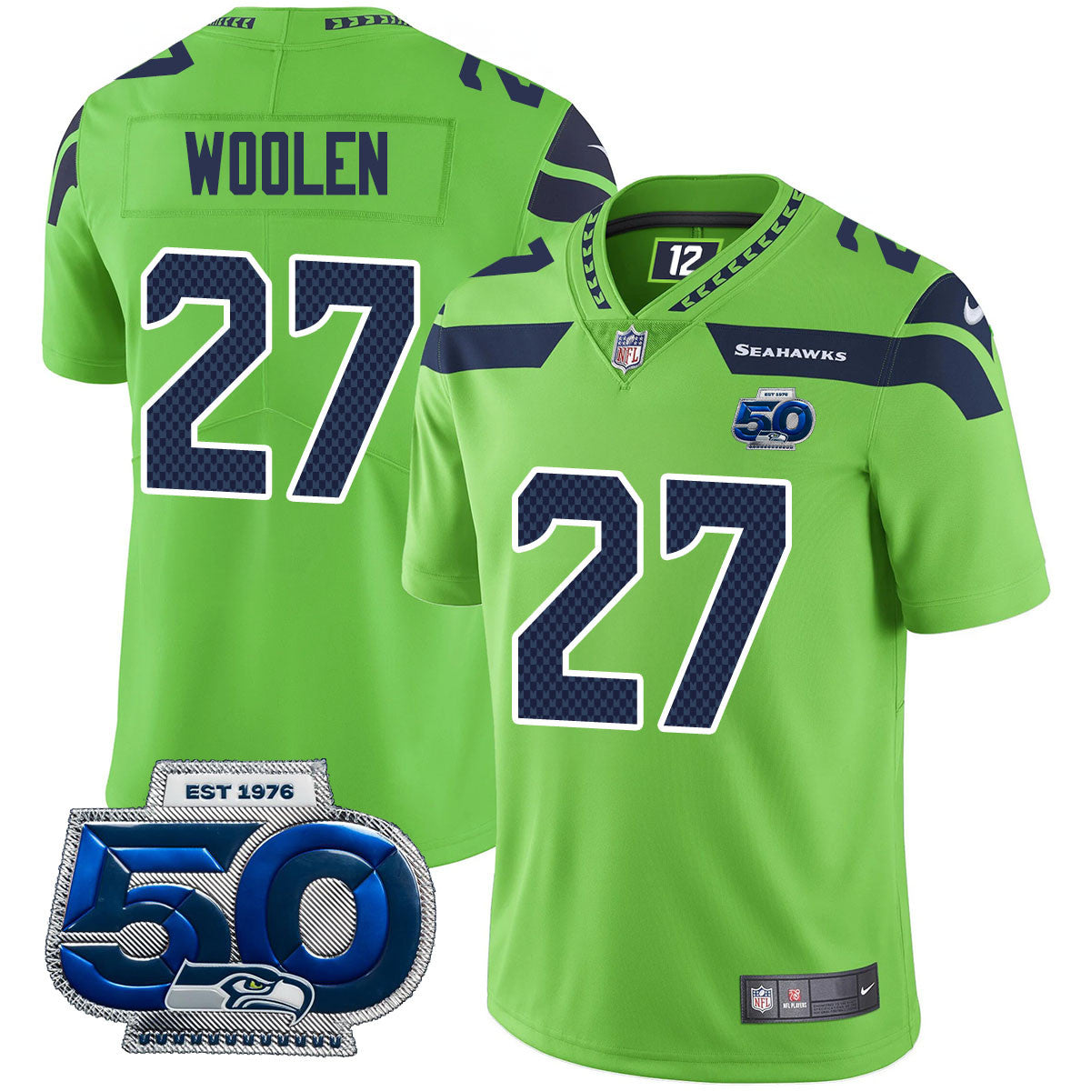 Men's Seattle Seahawks 50th Season Vapor Limited Jersey - All Stitched
