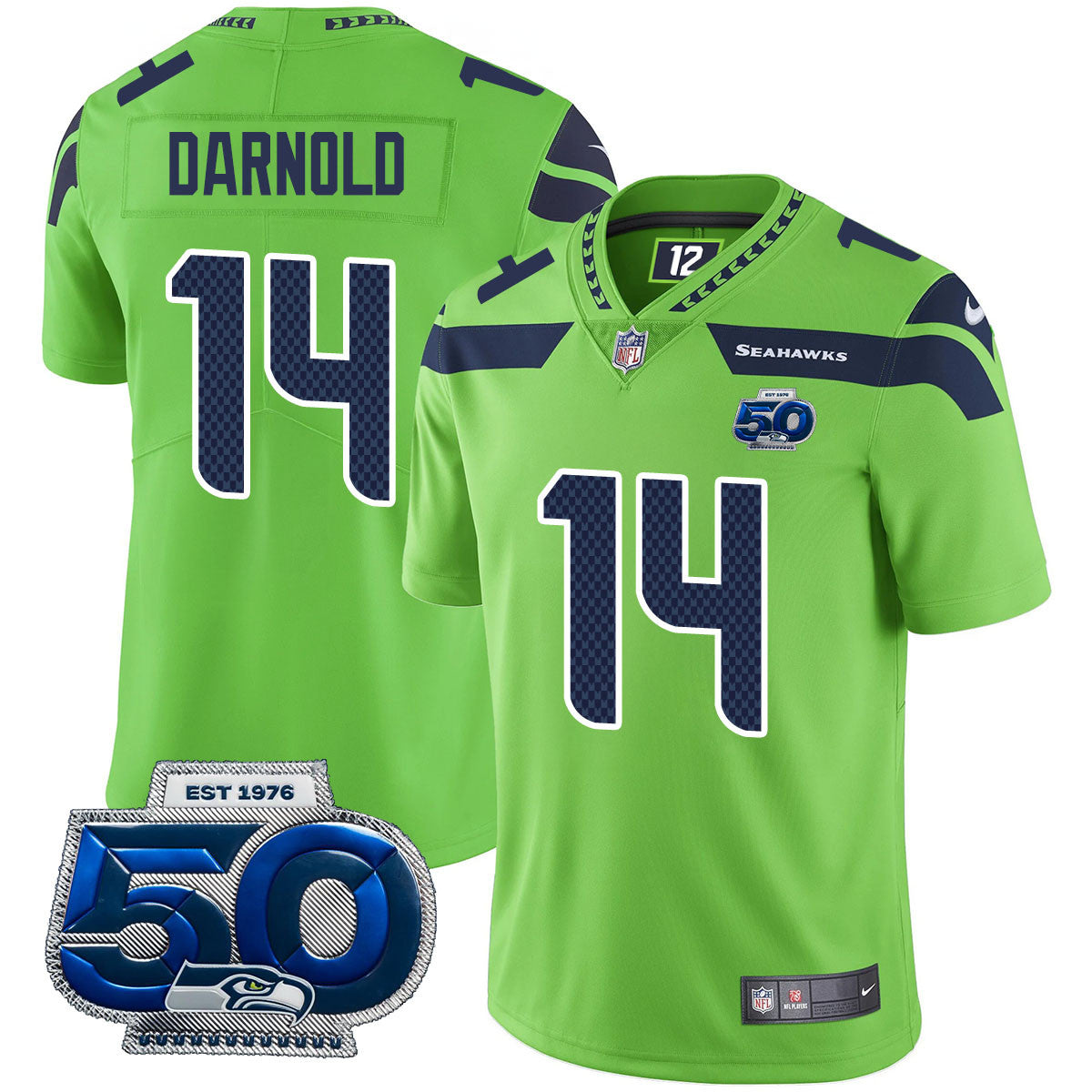 Men's Seattle Seahawks 50th Season Vapor Limited Jersey - All Stitched