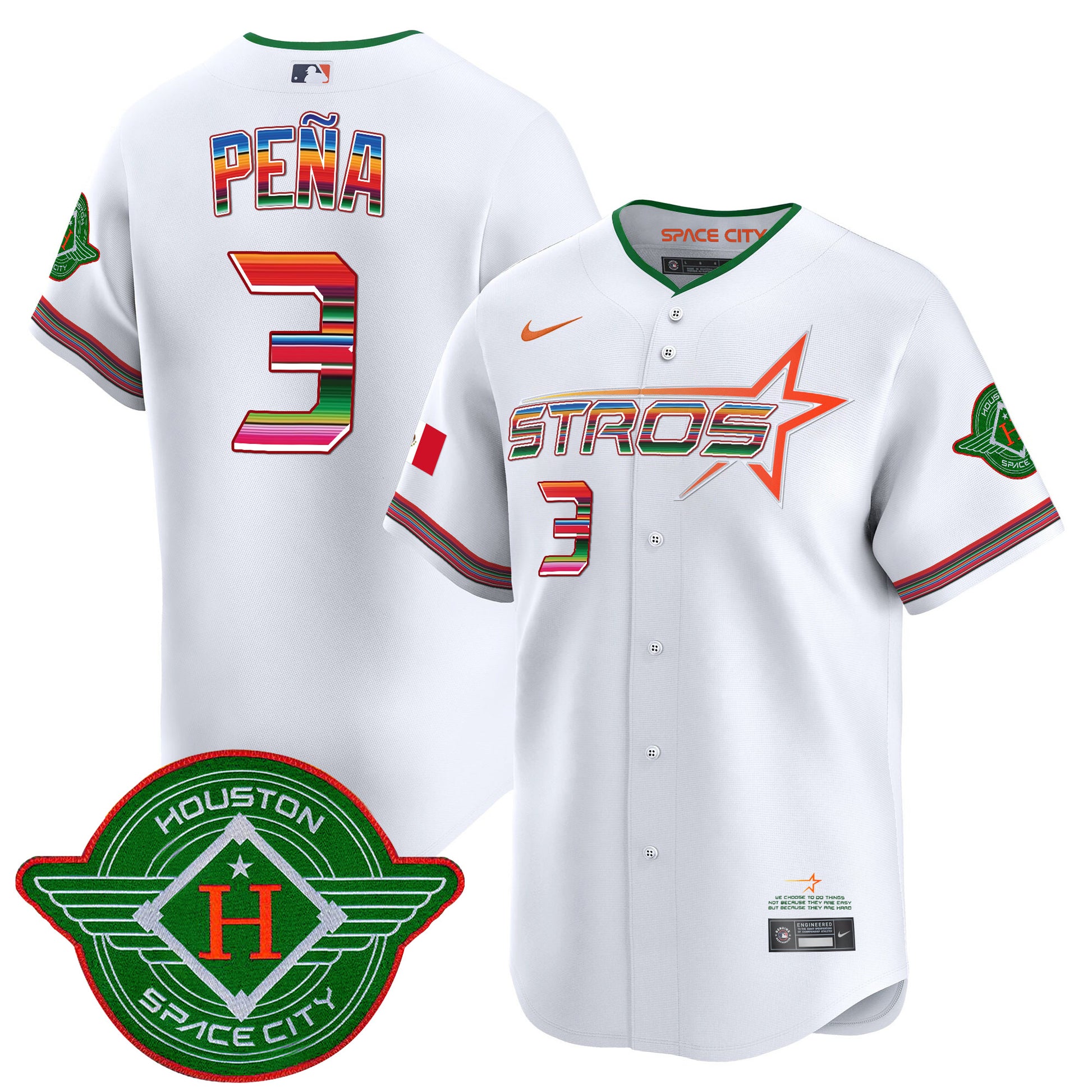 Men's Astros 2025 City Connect Mexico Vapor Premier Limited Jersey - All Stitched