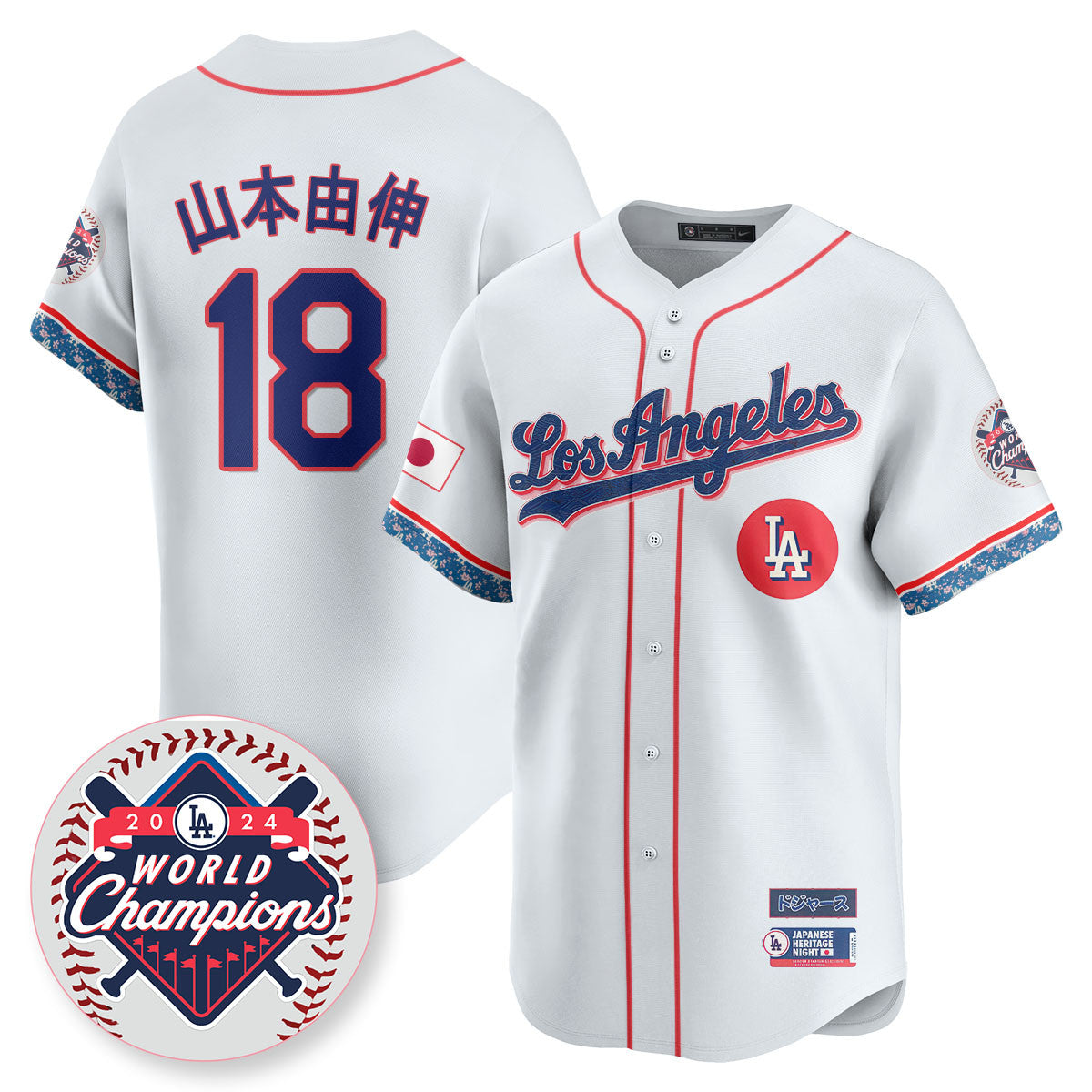 Los Angeles Dodgers Japanese Heritage Night Jersey - All Stitched