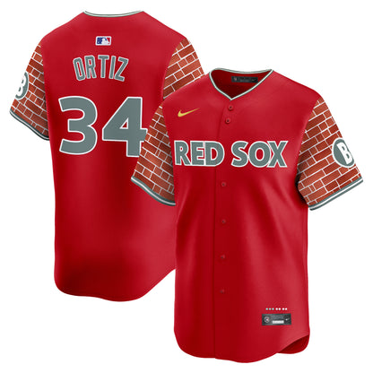 Men's Boston Red Sox 2025 Fenway Red Brick Style Vapor Premier Limited Jersey - Stitched