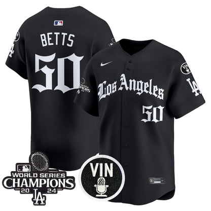 Men's Dodgers 2025 LA Gothic Style Vapor Premier Limited Jersey - All Stitched