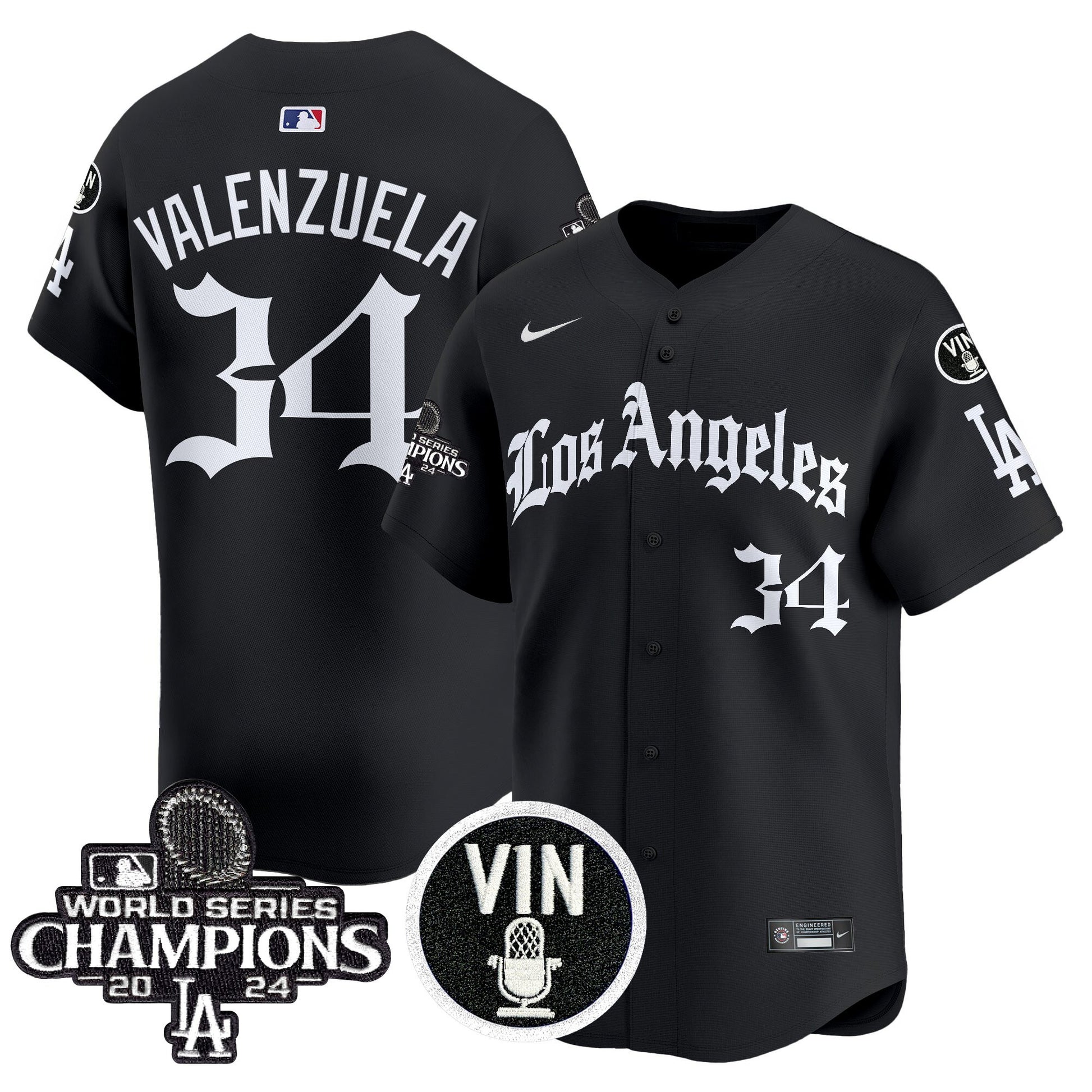 Men's Dodgers 2025 LA Gothic Style Vapor Premier Limited Jersey - All Stitched