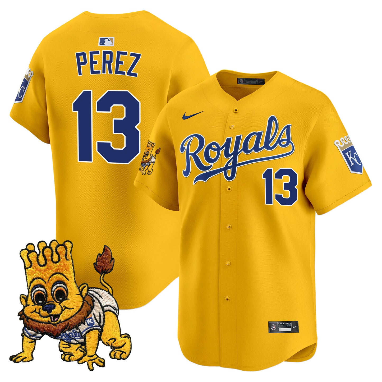 Kansas City Royals Sluggerrr Patch Vapor Premier Limited Jersey - All Stitched
