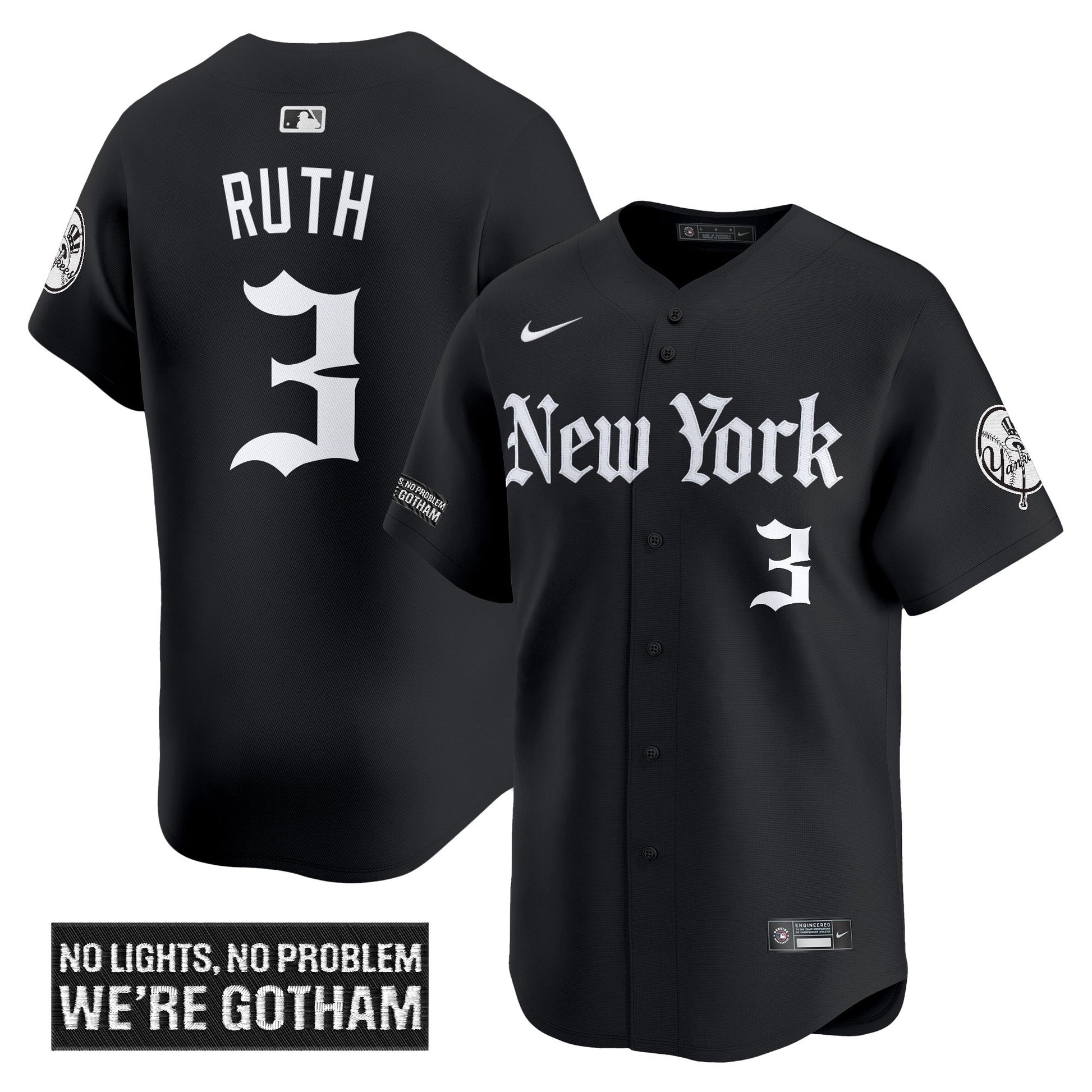 Men's New York Yankees 'Gothic Legacy Edition' Vapor Premier Limited Jersey - All Stitched