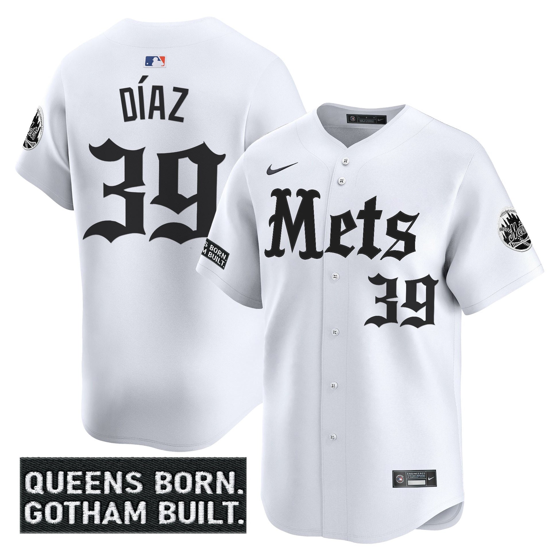 Men's New York Mets 'Gotham Gothic Edition' Vapor Premier Limited Jersey - All Stitched