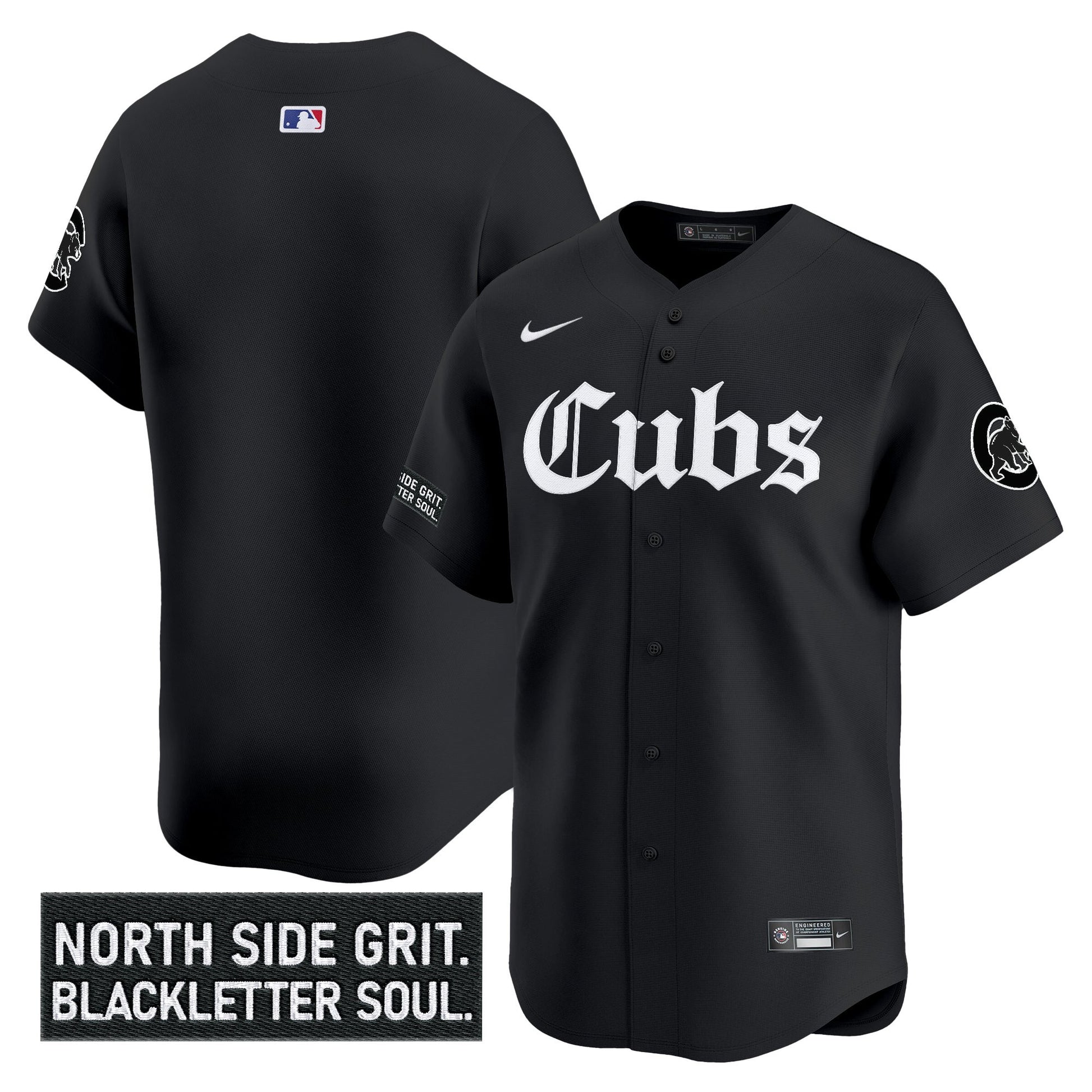 Men's Chicago Cubs 'Gothic North Side Edition' Vapor Premier Limited Jersey - All Stitched