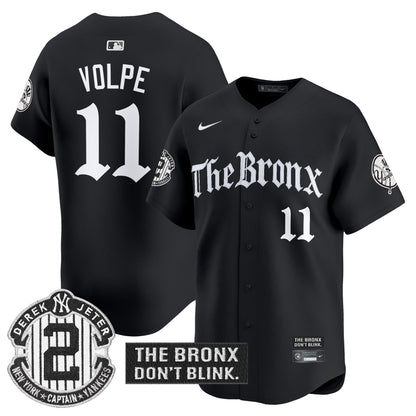 Men's Yankees 'The Bronx - Gothic Ink Drop Edition' Vapor Premier Limited Jersey - All Stitched