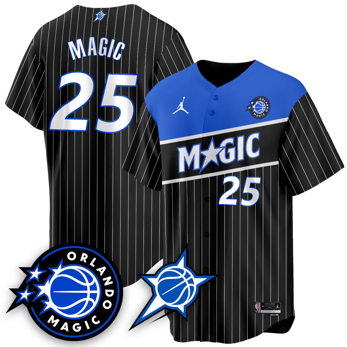 Men's Orlando Magic New Generation of Magic Baseball Jersey - All Stitched