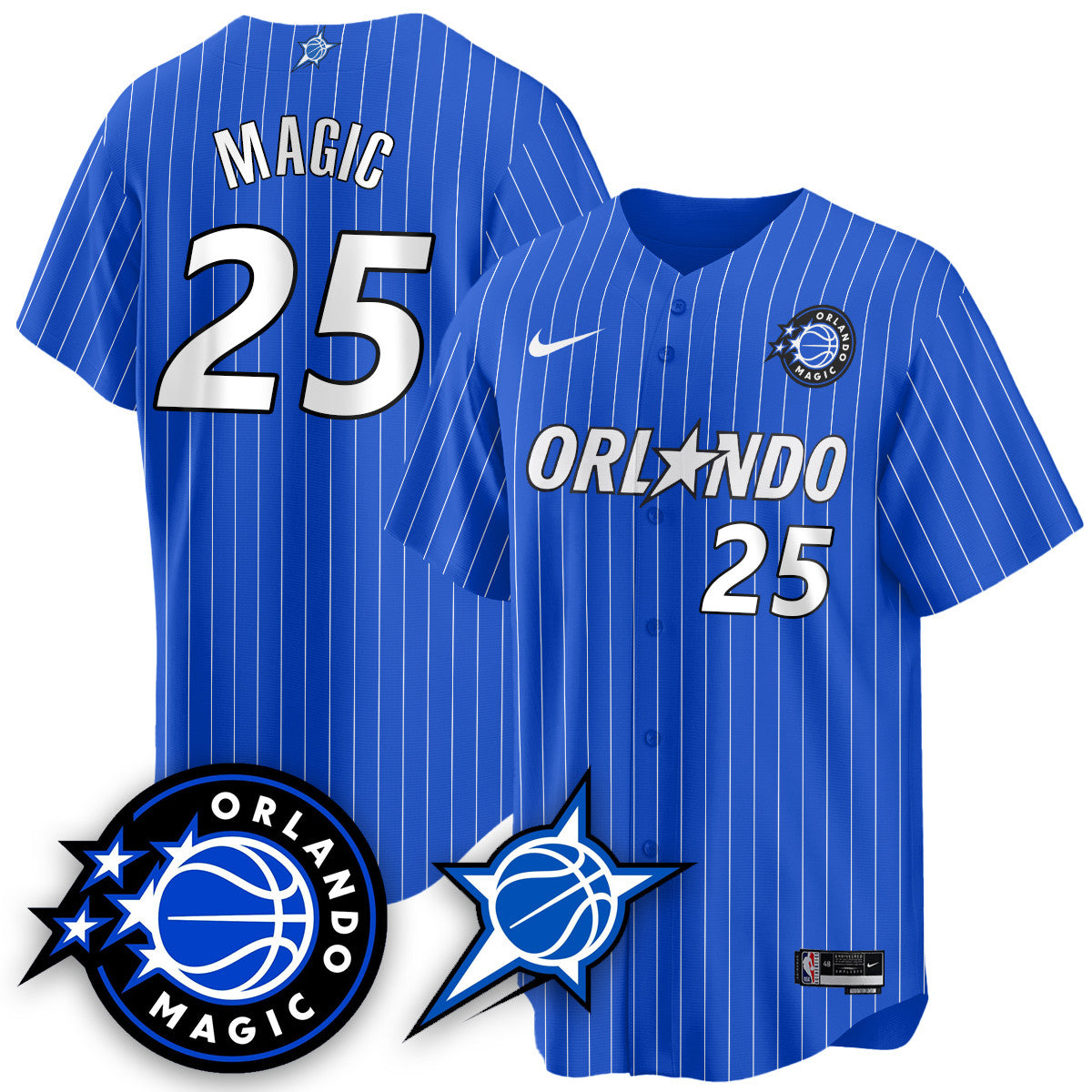 Men's Orlando Magic New Generation of Magic Baseball Jersey - All Stitched