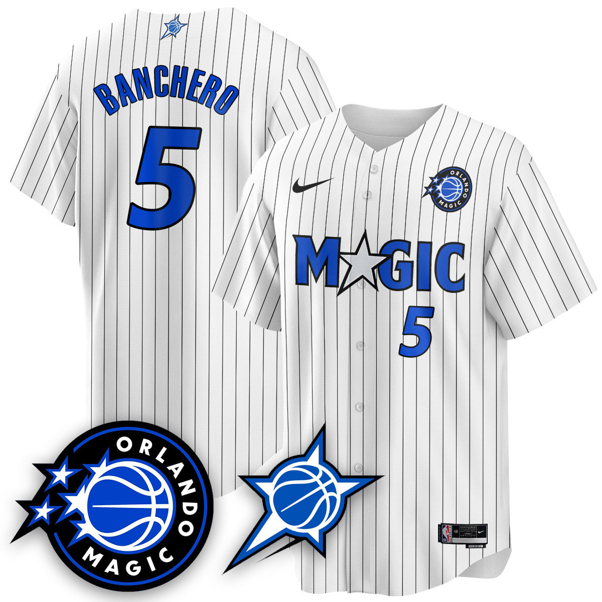 Men's Orlando Magic New Generation of Magic Baseball Jersey - All Stitched