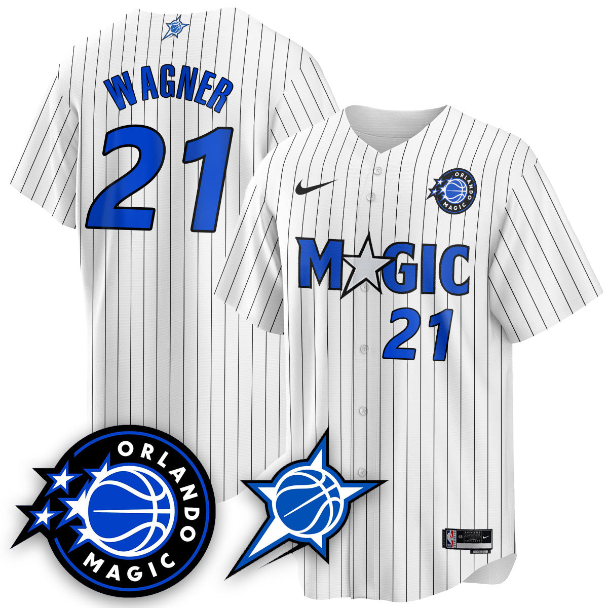Men's Orlando Magic New Generation of Magic Baseball Jersey - All Stitched