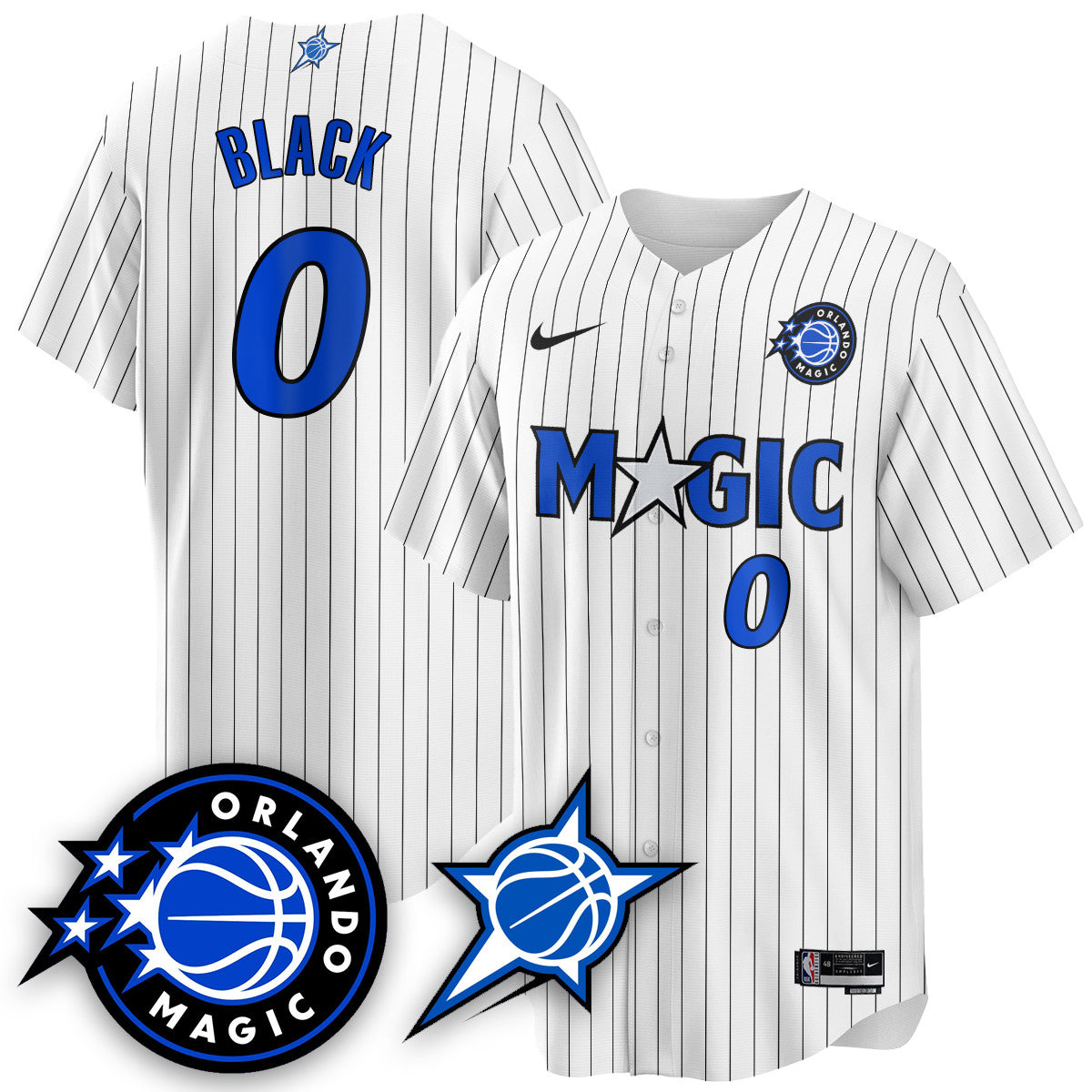 Men's Orlando Magic New Generation of Magic Baseball Jersey - All Stitched