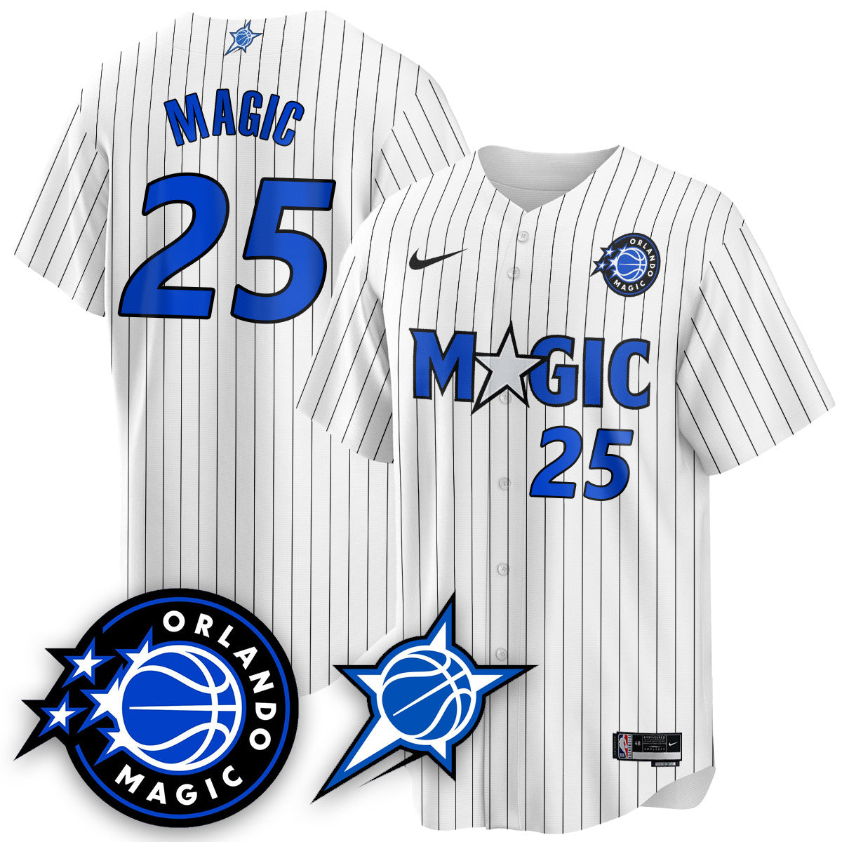Men's Orlando Magic New Generation of Magic Baseball Jersey - All Stitched