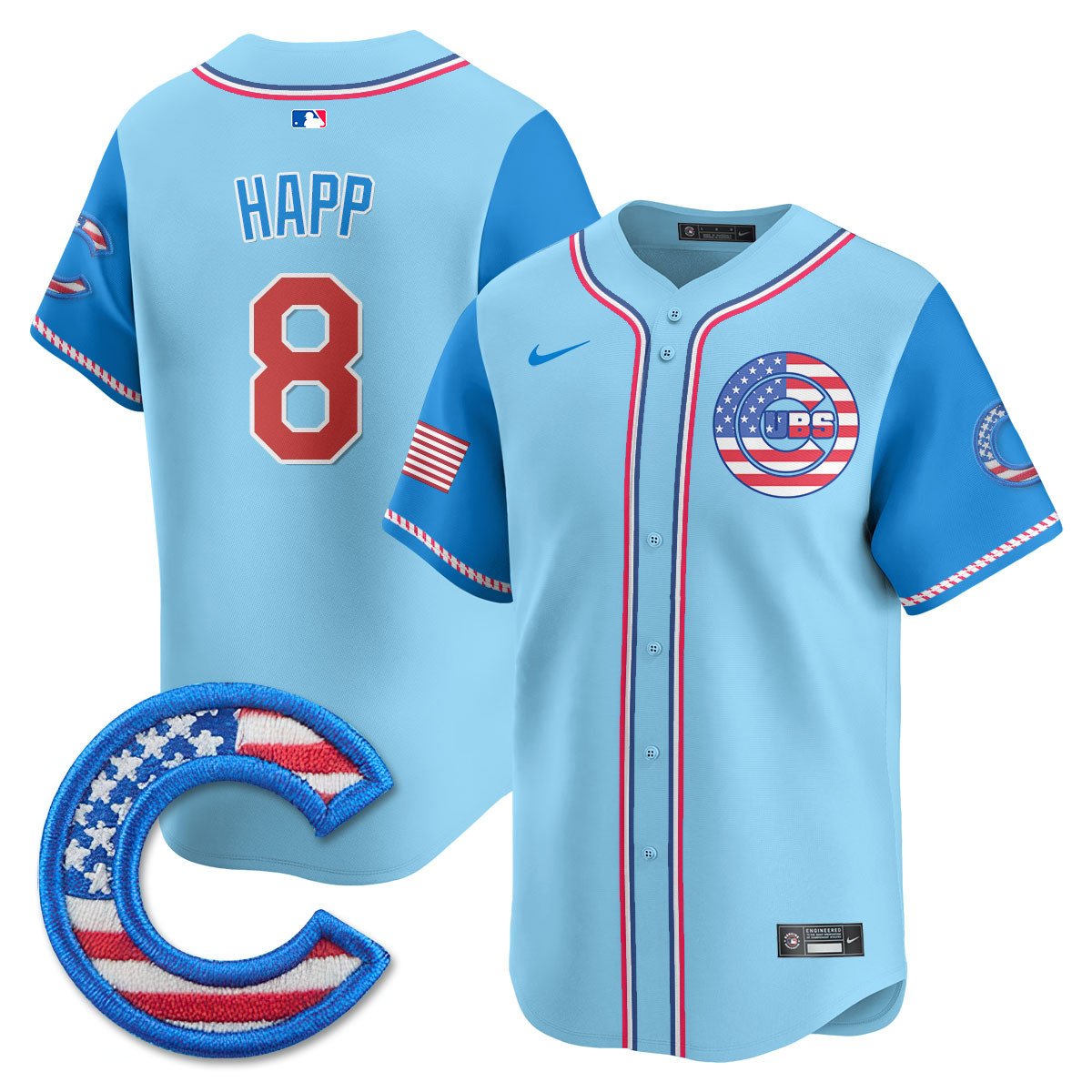 Men' Chicago Cubs 2025 Fourth of July Jersey - All Stitched