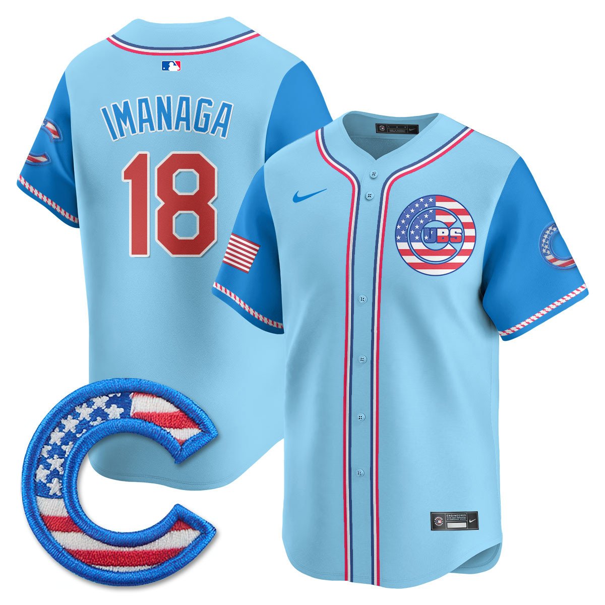 Men' Chicago Cubs 2025 Fourth of July Jersey - All Stitched