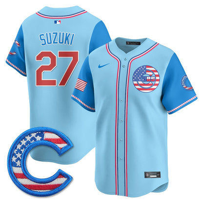 Men' Chicago Cubs 2025 Fourth of July Jersey - All Stitched