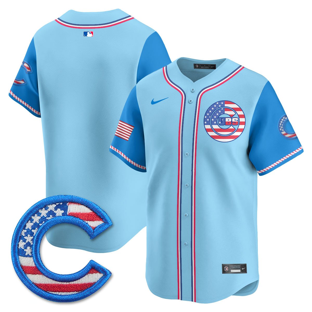 Men' Chicago Cubs 2025 Fourth of July Jersey - All Stitched