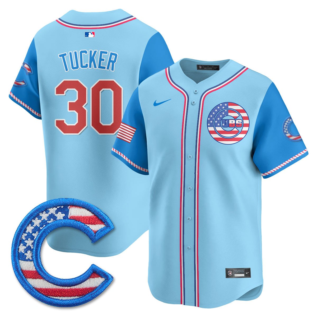 Men' Chicago Cubs 2025 Fourth of July Jersey - All Stitched