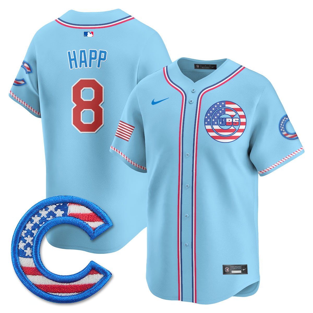 Men' Chicago Cubs 2025 Fourth of July Jersey - All Stitched