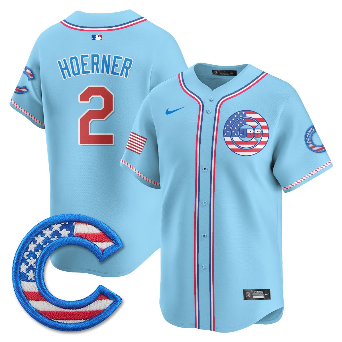 Men' Chicago Cubs 2025 Fourth of July Jersey - All Stitched