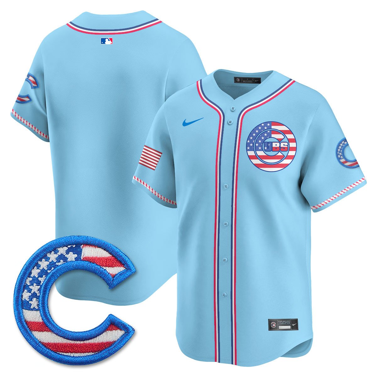 Men' Chicago Cubs 2025 Fourth of July Jersey - All Stitched