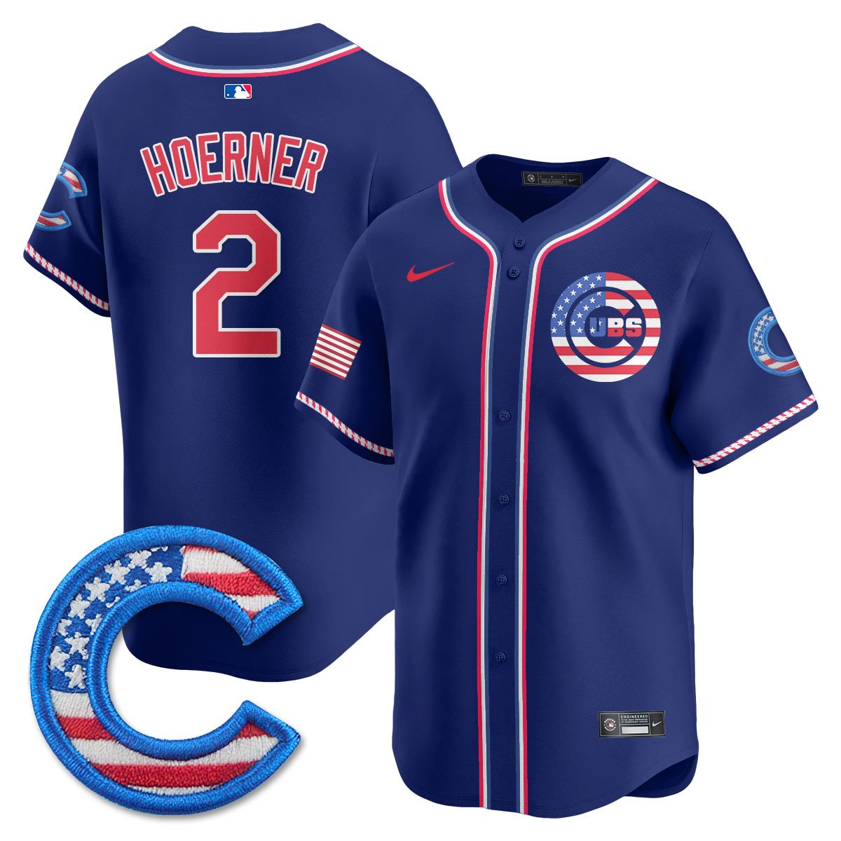 Men' Chicago Cubs 2025 Fourth of July Jersey - All Stitched