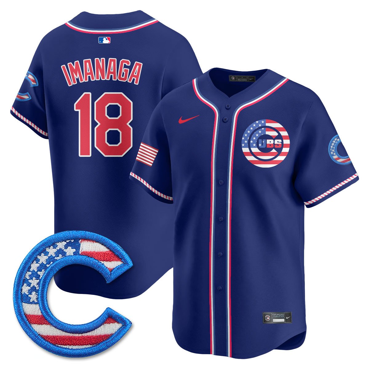 Men' Chicago Cubs 2025 Fourth of July Jersey - All Stitched
