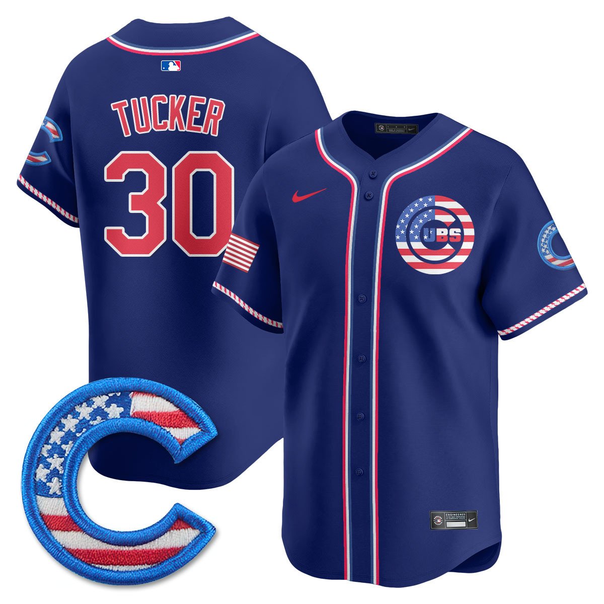 Men' Chicago Cubs 2025 Fourth of July Jersey - All Stitched