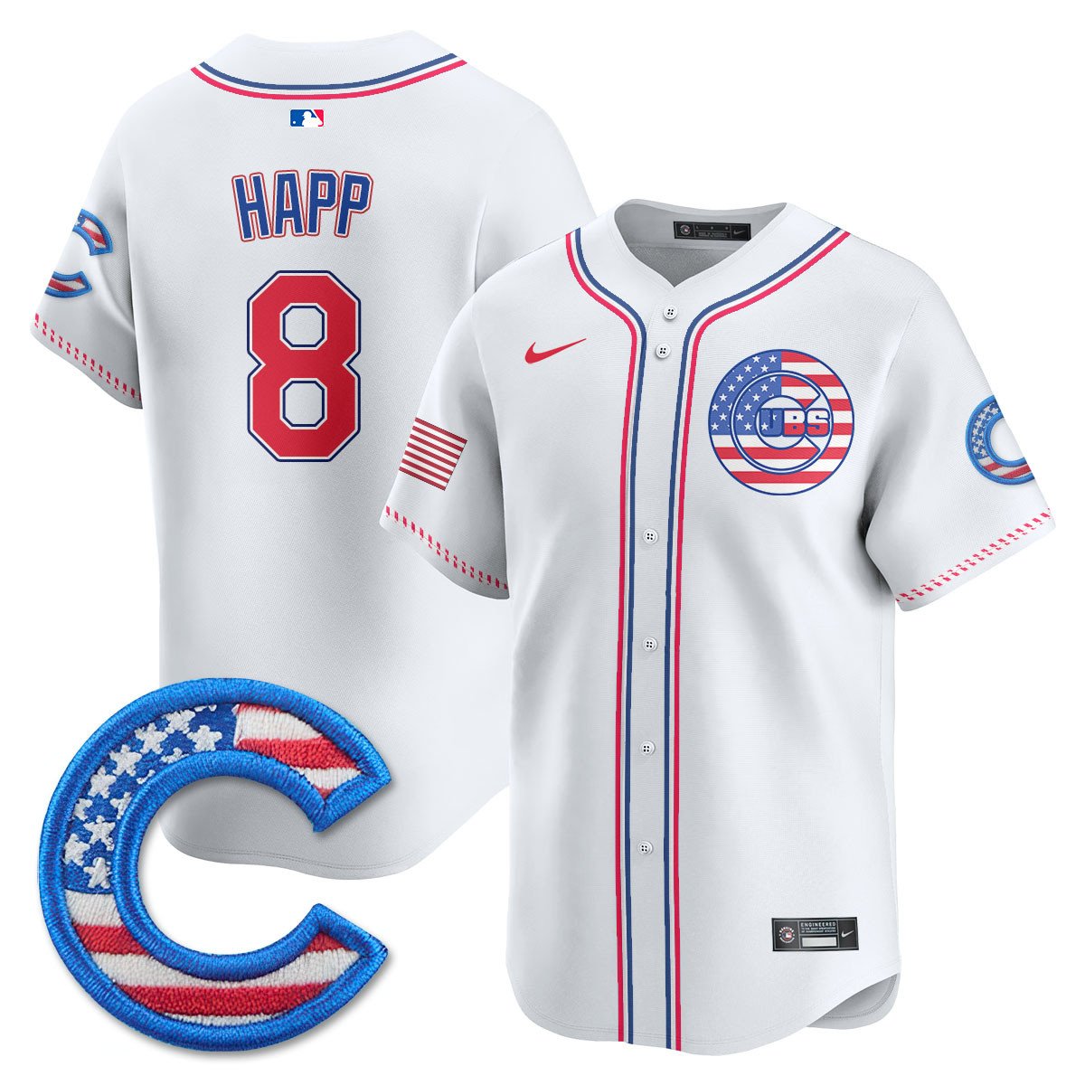 Men' Chicago Cubs 2025 Fourth of July Jersey - All Stitched