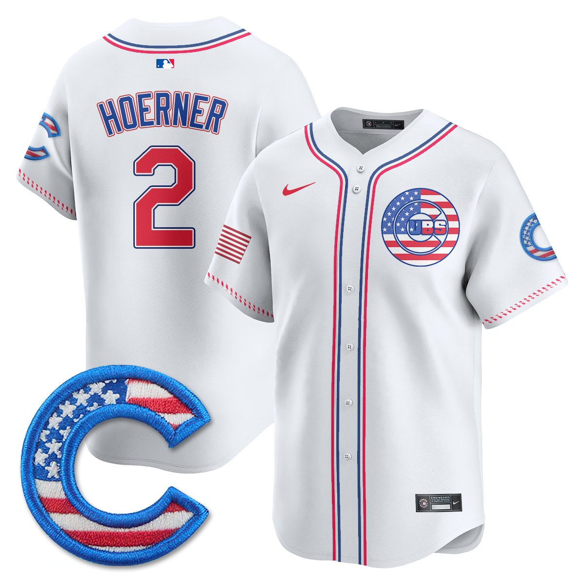 Men' Chicago Cubs 2025 Fourth of July Jersey - All Stitched