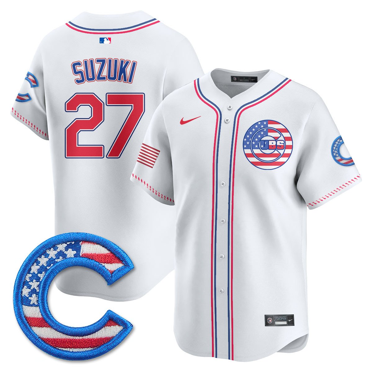 Men' Chicago Cubs 2025 Fourth of July Jersey - All Stitched