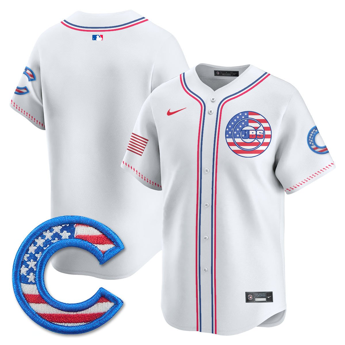Chicago Cubs 2025 Fourth of July Jersey - All Stitched