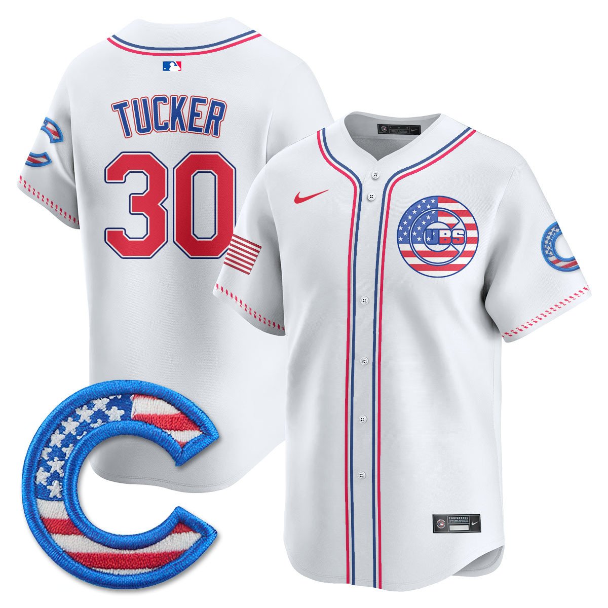 Chicago Cubs 2025 Fourth of July Jersey - All Stitched