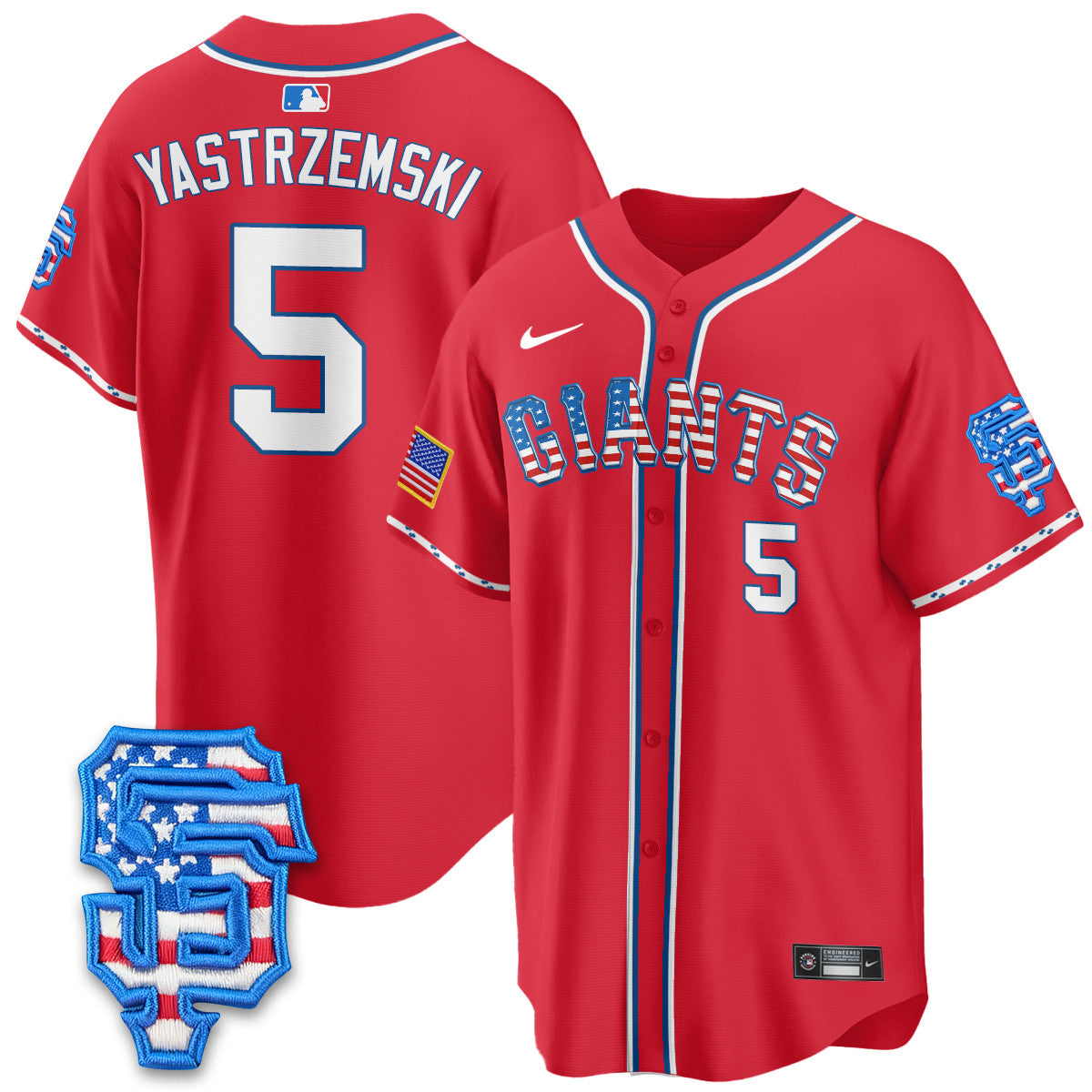 Men's San Francisco Giants 2025 Fourth of July Jersey - All Stitched