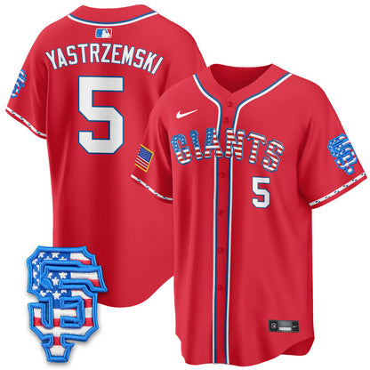 Men's San Francisco Giants 2025 Fourth of July Jersey - All Stitched
