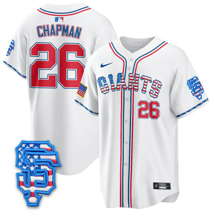 Men's San Francisco Giants 2025 Fourth of July Jersey - All Stitched
