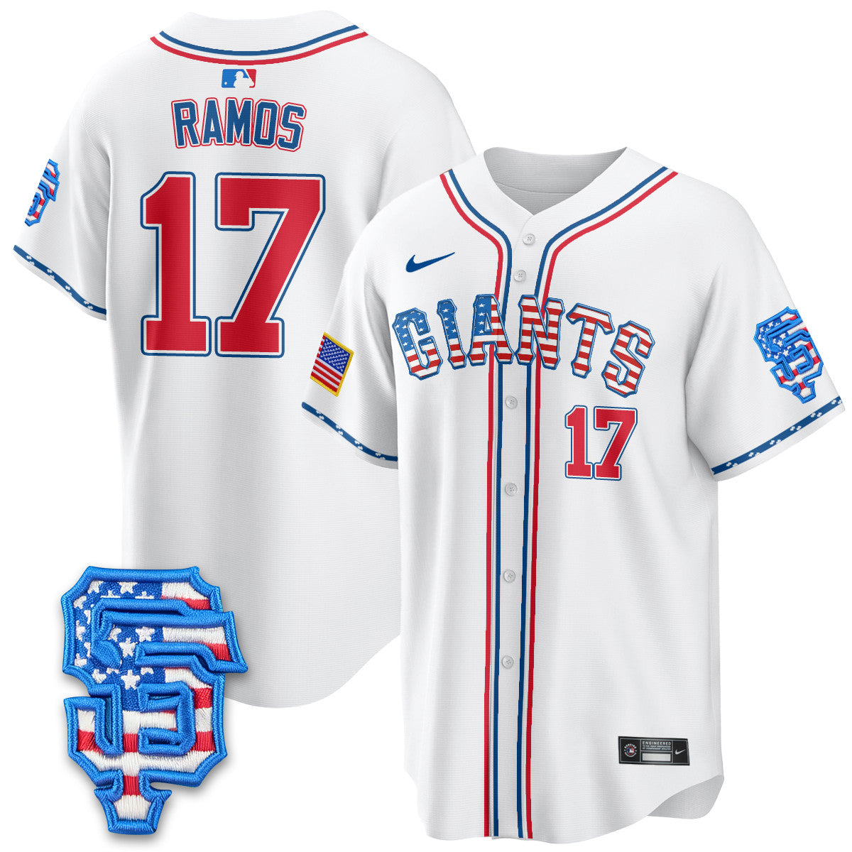Men's San Francisco Giants 2025 Fourth of July Jersey - All Stitched