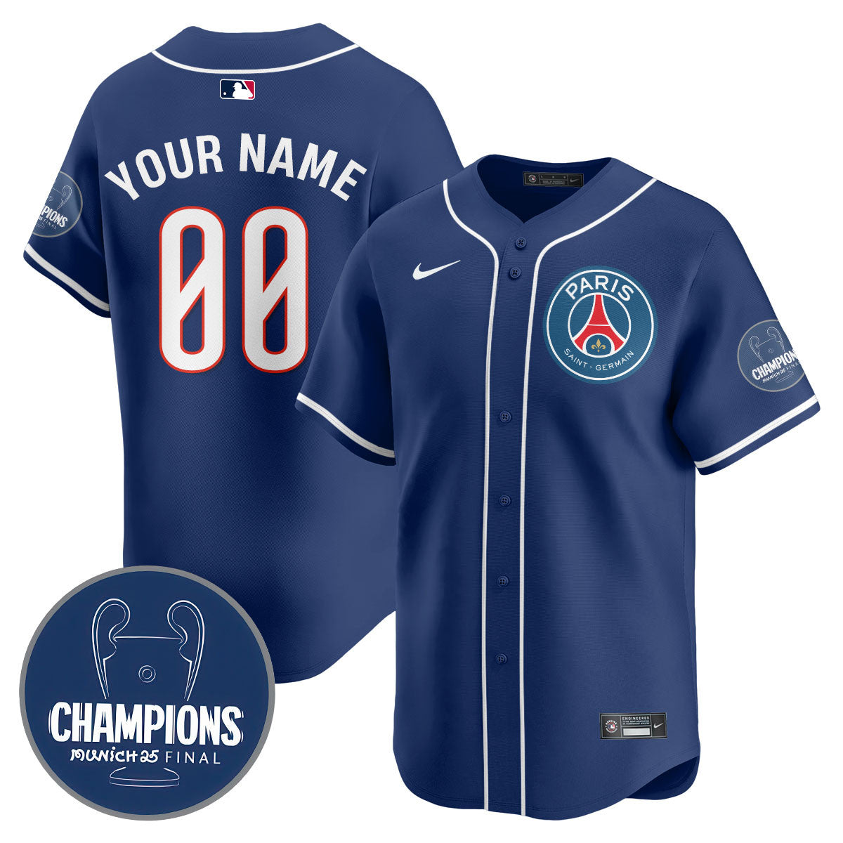 Men's Paris Saint-Germain 2025 Soccer x Baseball Limited Jersey - All Stitched