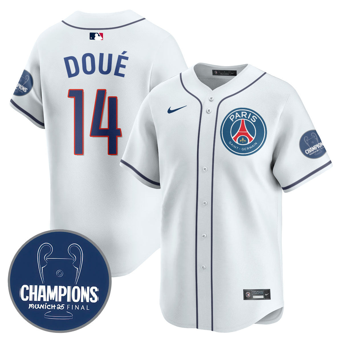 Men's Paris Saint-Germain 2025 Soccer x Baseball Limited Jersey - All Stitched