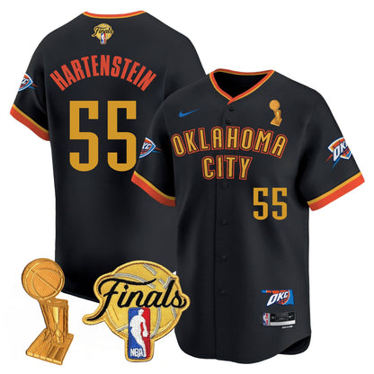 Men's Oklahoma City Thunder Baseball Jersey - Final Patch - All Stitched