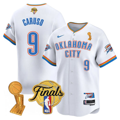 Men's Oklahoma City Thunder Baseball Jersey - Final Patch - All Stitched
