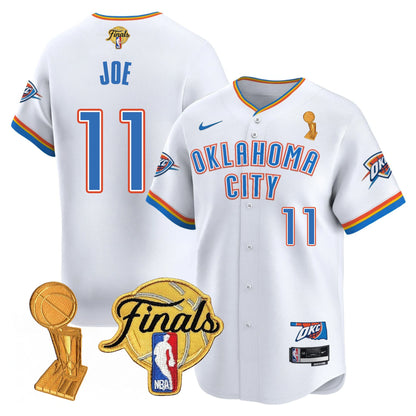 Men's Oklahoma City Thunder Baseball Jersey - Final Patch - All Stitched
