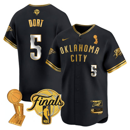 Men's Oklahoma City Thunder Baseball Jersey - Final Patch - All Stitched