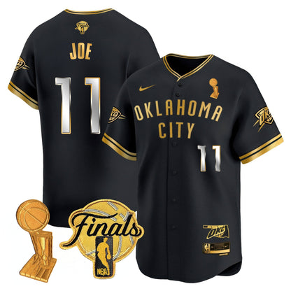 Men's Oklahoma City Thunder Baseball Jersey - Final Patch - All Stitched