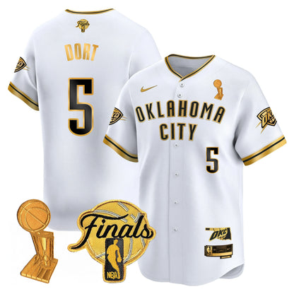 Men's Oklahoma City Thunder Baseball Jersey - Final Patch - All Stitched