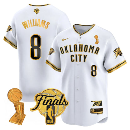 Men's Oklahoma City Thunder Baseball Jersey - Final Patch - All Stitched